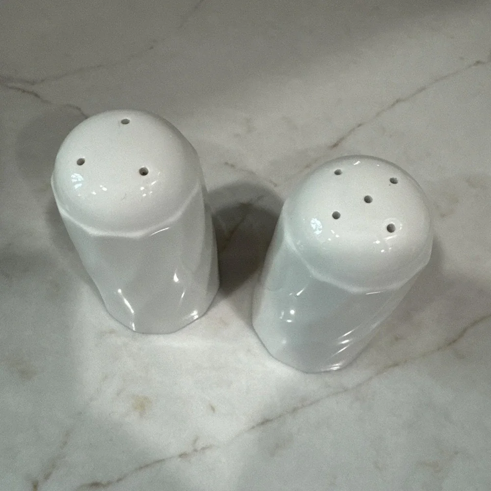 Johnson Brothers Regency White Ironstone Salt Pepper Shakers Made In England